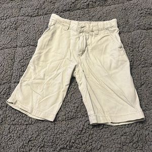 Boy size 10 wonder nation khaki cargo shorts with adjustable waist no rips/tears